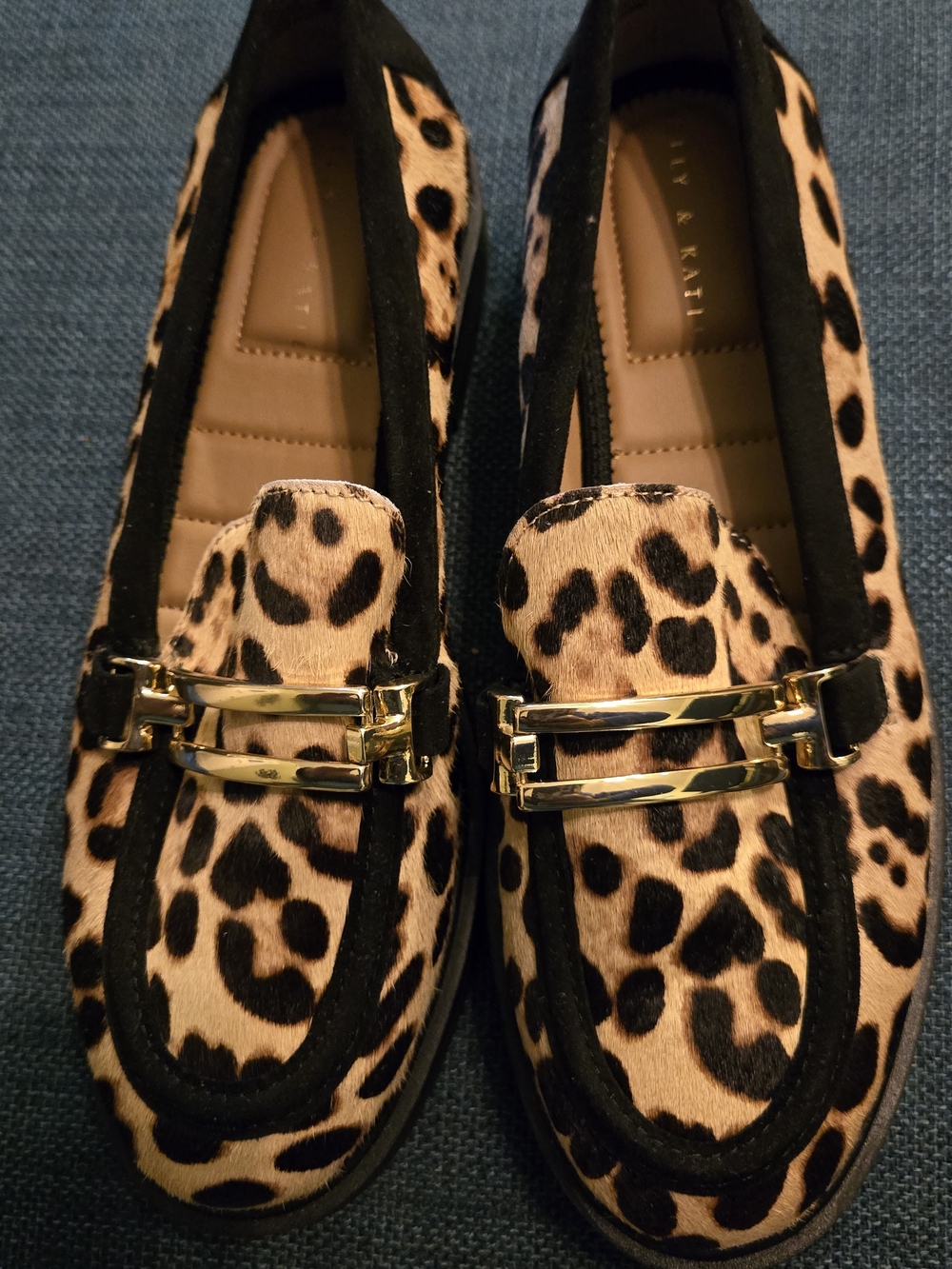 Fadi Leopard Print Gold-Bit Women's Loafers by Kelly & Katie